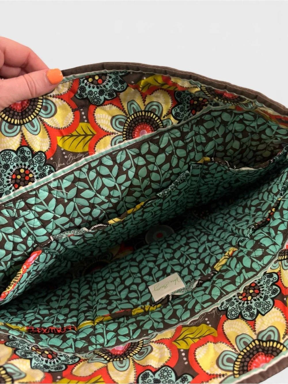 Retired Vera Bradley Flower Shower Floral Quilted Tote Bag
